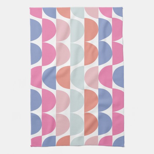 Kleurrijke Semi Circle Abstract geometrisch patroo Theedoek (Verticaal)