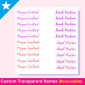 Kleurrijke set van 20 Labels, Transparant Naam Sti Sticker