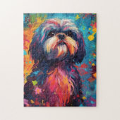 Kleurrijke Shih Tzu Legpuzzel (Verticaal)