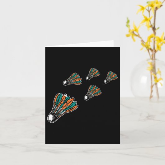 Kleurrijke shuttle voor badmintonspeler Me Kaart (Gele Bloem)