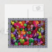 Kleurrijke sieraden kralen briefkaart (Voorkant / Achterkant)