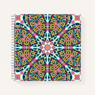 Kleurrijke Sierlijke Rozet Mandala Kunst Notitieboek