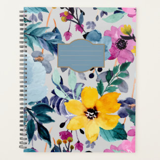 kleurrijke sierlijke Waterverf Floral Planner