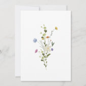 Kleurrijke sierlijke wilde bloemen Boda bruiloft Kaart (Achterkant)