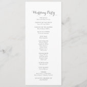 Kleurrijke sierlijke wilde bloemen bruiloft progra programma (Achterkant)