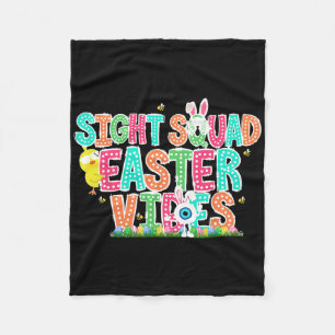 Kleurrijke Sight Squad Easter Vibes Optometric Tec Fleece Deken