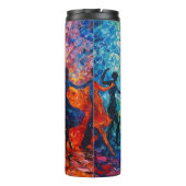 Kleurrijke silhouetten dansen thermosbeker (Achterkant)