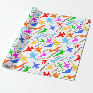 kleurrijke silhouetten van het patroon van militai cadeaupapier