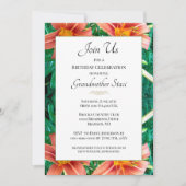 Kleurrijke Sinaasappel Lilly Grootmoeder Verjaarda Kaart (Voorkant)