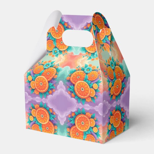 Kleurrijke sinaasappels bedankdoosjes (Voorkant Zijde)