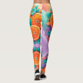 Kleurrijke sinaasappels leggings (Achterkant)
