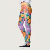 Kleurrijke sinaasappels leggings (Links)