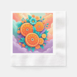 Kleurrijke sinaasappels servet