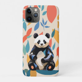 Kleurrijke Sitting Panda Beer Matisse geïnspireerd iPhone 11 Pro Hoesje
