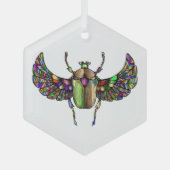 Kleurrijke sjab glas ornament (Voorkant)