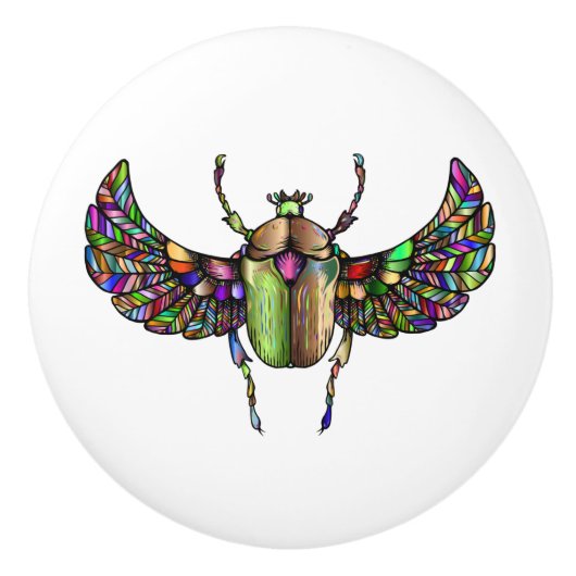 Kleurrijke sjab keramische knop (Voorkant)