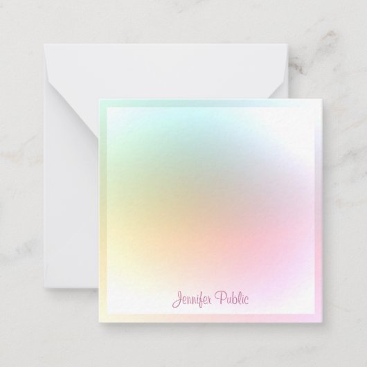 Kleurrijke Sjabloon handgeschreven tekst handgesch (Voorkant)