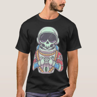Kleurrijke Skeleton Astronaut T-shirt