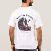Kleurrijke Skeleton Surfer T-shirt (Achterkant)