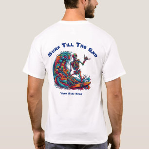 Kleurrijke Skeleton Surfer T-shirt