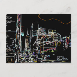 Kleurrijke skyline in Manhattan Briefkaart