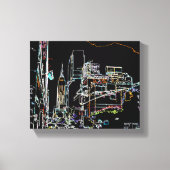 Kleurrijke skyline in Manhattan Canvas Afdruk (Voorkant)