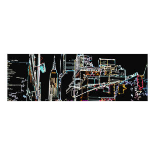 Kleurrijke skyline in Manhattan Foto Afdruk