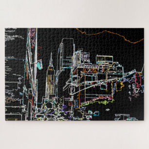 Kleurrijke skyline in Manhattan Legpuzzel