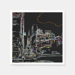 Kleurrijke skyline in Manhattan Servet