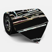 Kleurrijke skyline in Manhattan Stropdas (Opgerold)