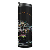 Kleurrijke skyline in Manhattan Thermosbeker (Geroteerd rechts)