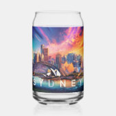 Kleurrijke skyline van Sydney Blikvorm Glas (Voorkant)