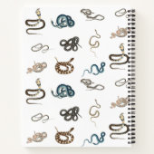 Kleurrijke slangen Reptiel Dierlijk Patroon Monogr Notitieboek (Achterkant)