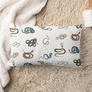 Kleurrijke slangen reptiel dierpatroon kussen