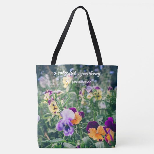 Kleurrijke slipjes in een zomerse landtuin draagtas (Voorkant)
