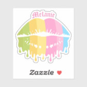 Kleurrijke smeltvloeistoffen sticker (Vel)