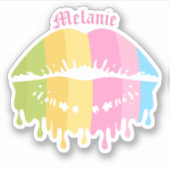 Kleurrijke smeltvloeistoffen sticker (Voorkant)