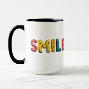 Kleurrijke "SMILE" Twee-Tons Koffiemok Mok