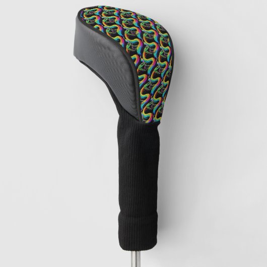 Kleurrijke Snake illustratie Golfheadcover (Schuin)