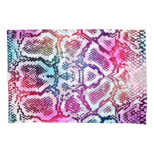 Kleurrijke Snake Skin Texture Pattern. Kussensloop (Voorkant)