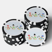 Kleurrijke Sneeuwman Kerstparade Poker Chips (Opstapeling)