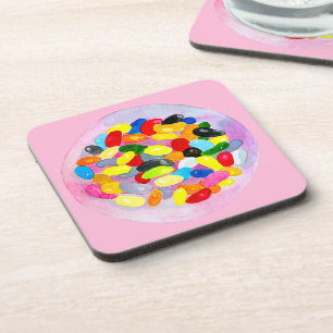Kleurrijke snoep jelly lollies bier onderzetter