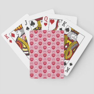 kleurrijke snoep Valentijnsdag hartpatroon Pokerkaarten