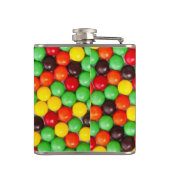 Kleurrijke snoepjes heupfles (Achterkant)