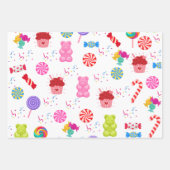 Kleurrijke Snoepjes Inpakpapier Vel (Voorkant 3)