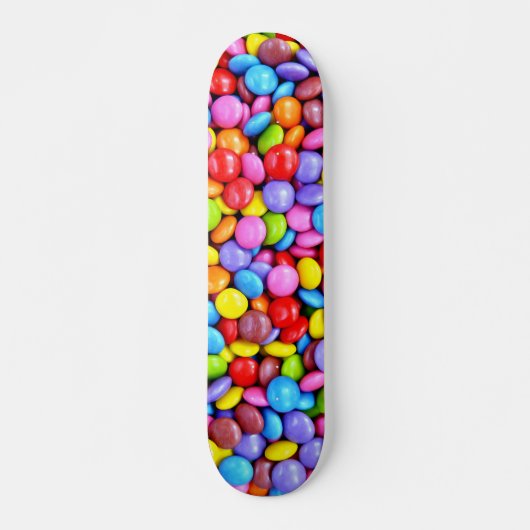 Kleurrijke Snoepjes Skateboard (Voorkant)