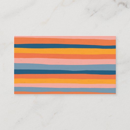 Kleurrijke Snoepjes strepen Vrolijke Bold QR Code Informatiekaartje (Achterkant)