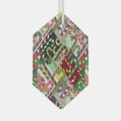 Kleurrijke snoepstokken glas ornament (Voorkant Rechts)