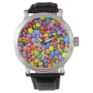 Kleurrijke snoepstukken horloge