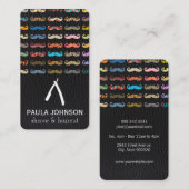 Kleurrijke snorren patroon lederen patroon visitekaartje (Voorkant / Achterkant)